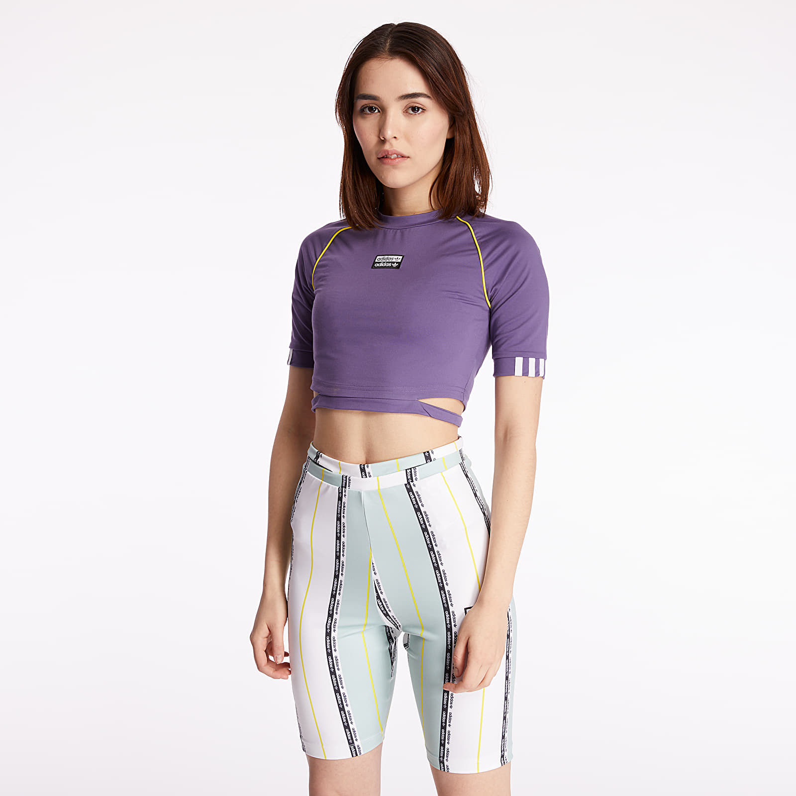 Koszulki adidas Cropped Tee Tech Purple