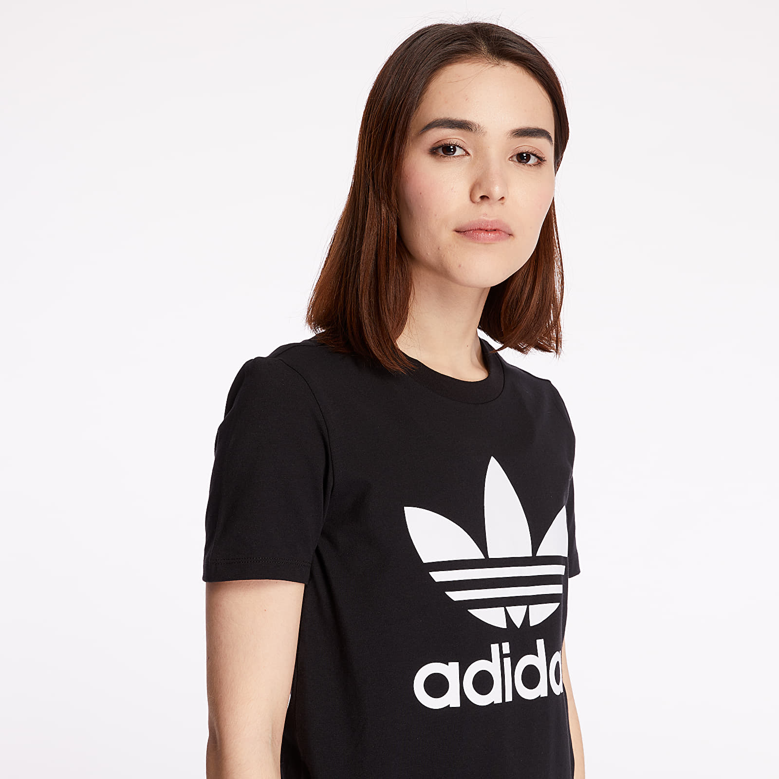 T-shirts adidas Trefoil Tee Black/ White