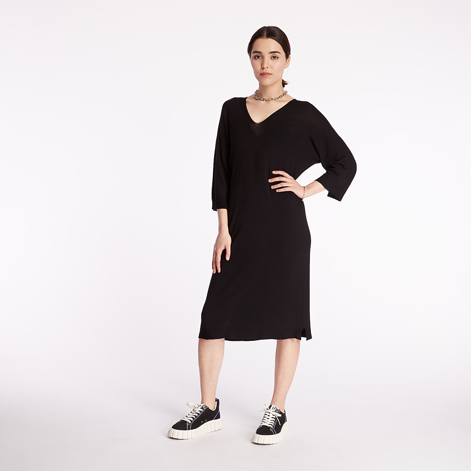 Šaty Pietro Filipi Lady's Seamless Knitted Dress Black