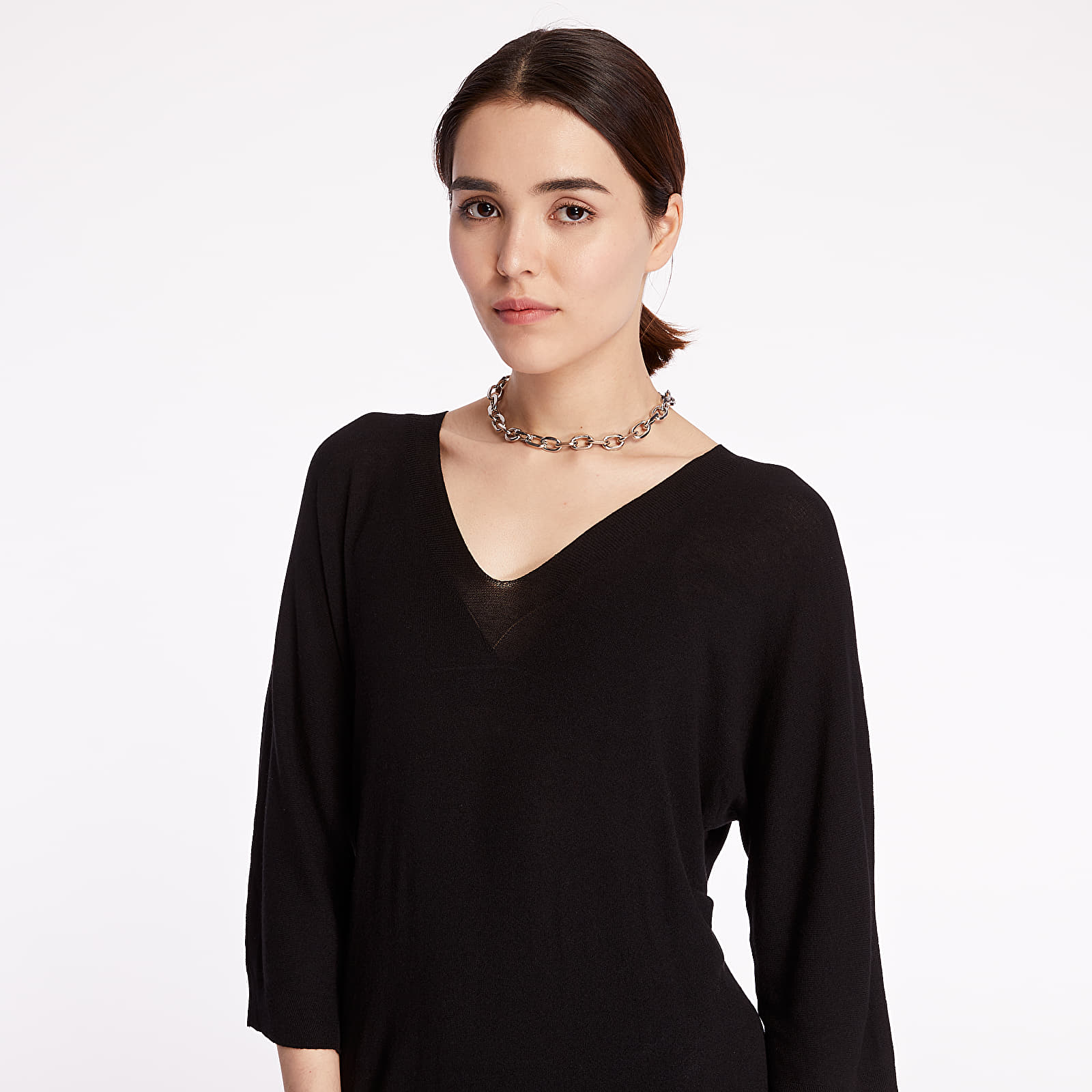 Šaty Pietro Filipi Lady's Seamless Knitted Dress Black