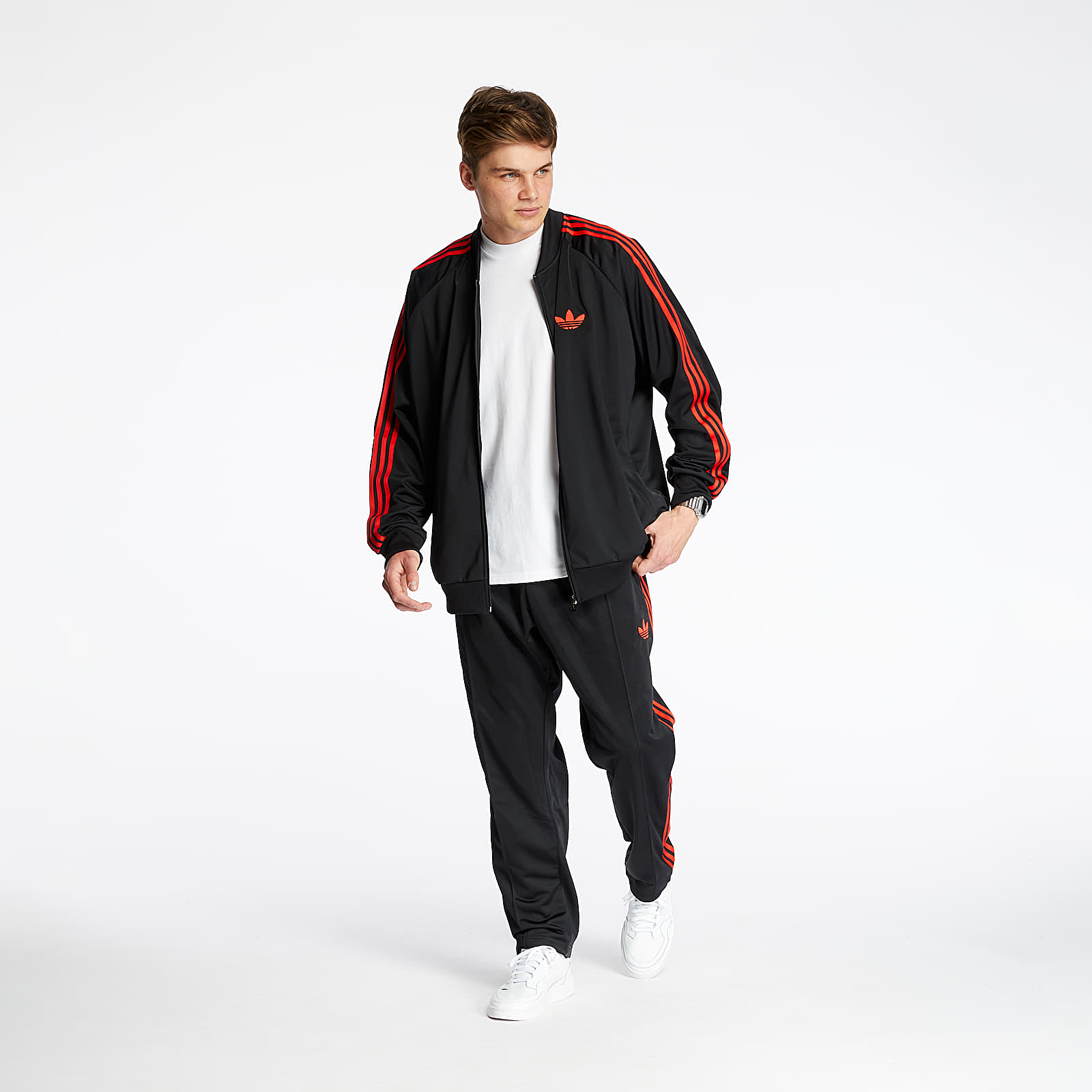 Men's Clothing adidas Superstar Original Tracktop Black/ Red
