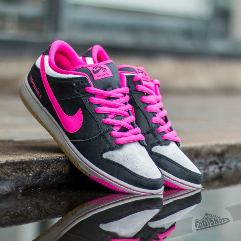 Men s shoes Nike Dunk Low Premium SB QS Black Pink Foil White Footshop