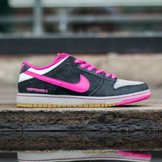 Men s shoes Nike Dunk Low Premium SB QS Black Pink Foil White