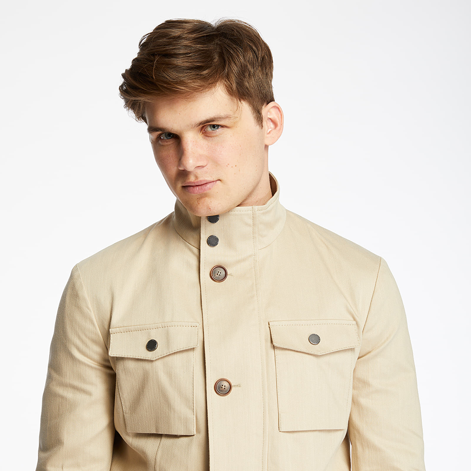 Jackets Pietro Filipi Men's "Safari Four Pocket" Style Anorak Beige