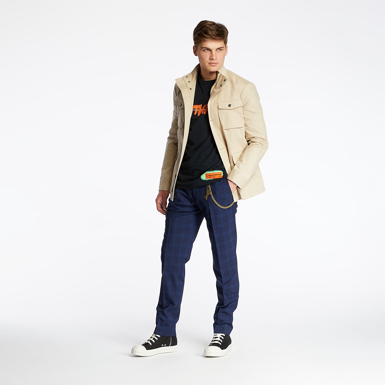 Jackets Pietro Filipi Men's "Safari Four Pocket" Style Anorak Beige
