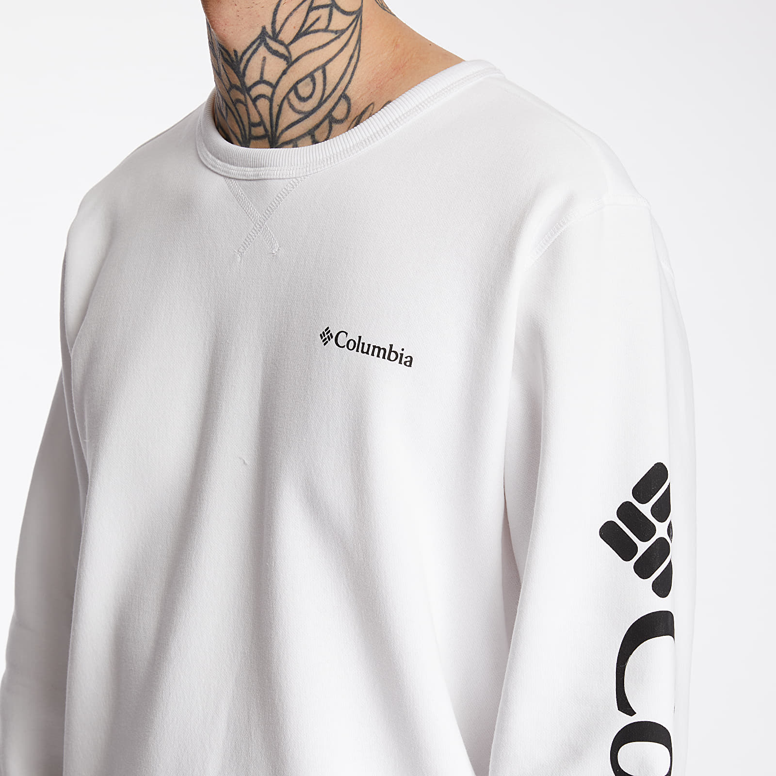 Hoodies and sweatshirts  Columbia Logo Fleece Crewneck White/ Black