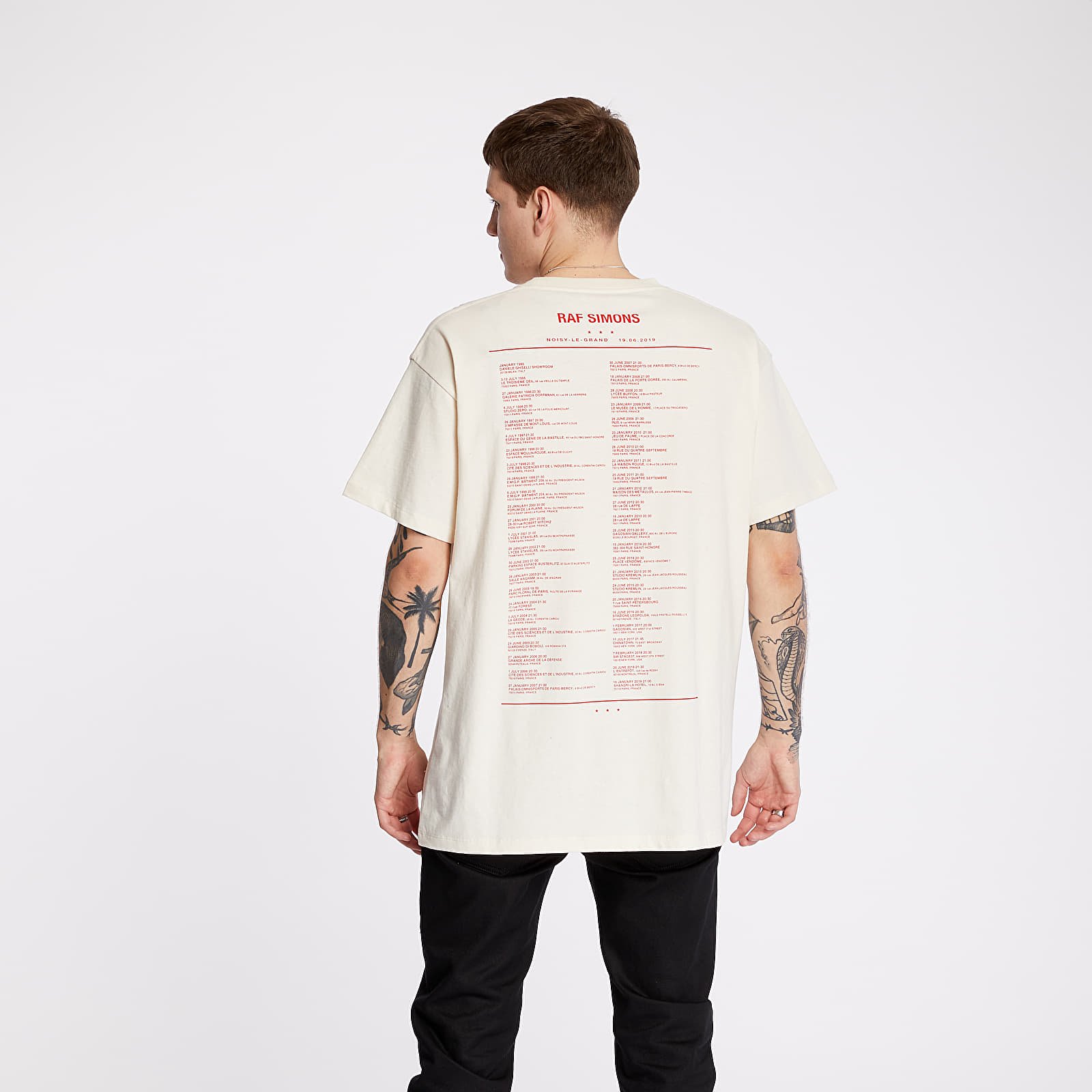 T shirts RAF SIMONS Antwerp Tour Tee Off White Footshop