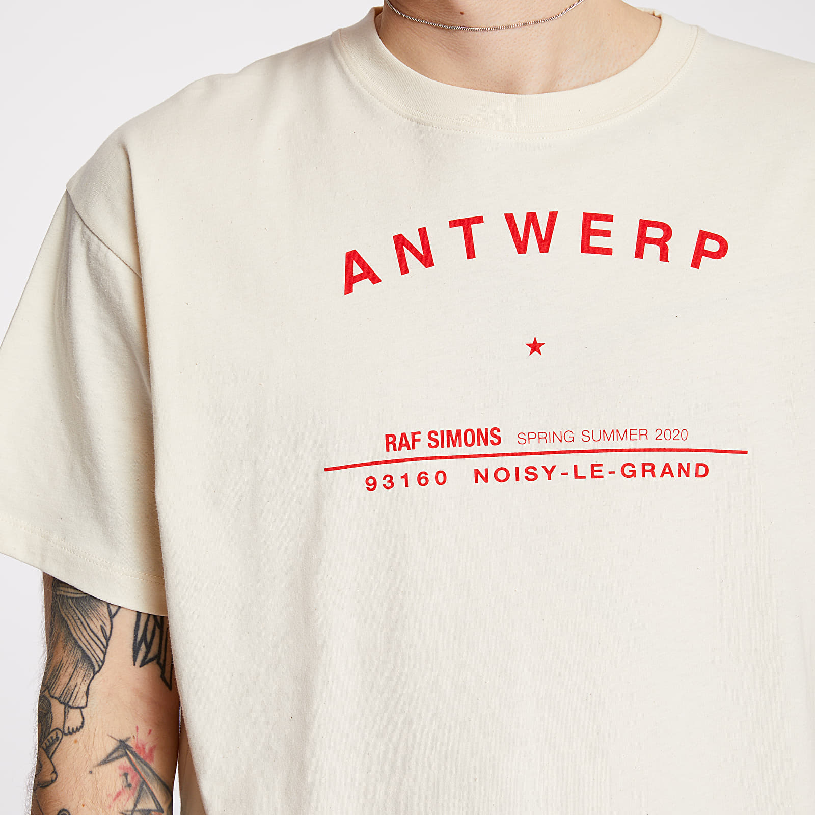 T-shirts RAF SIMONS Antwerp Tour Tee Off White