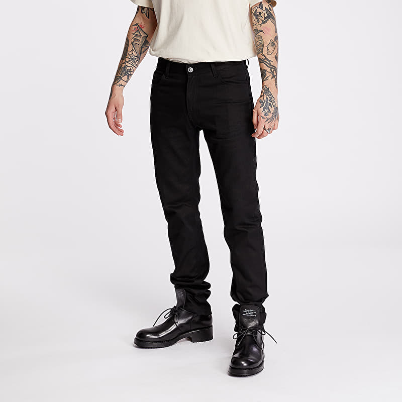 RAF SIMONS Slim Fit Suspender Denim Pants Black | Footshop