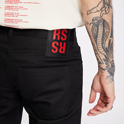 Брюки RAF SIMONS Slim Fit Suspender Denim Pants Black (201-310