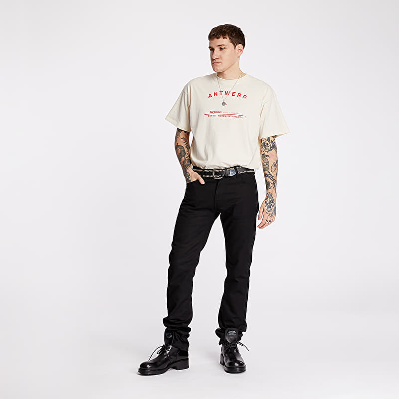 RAF SIMONS Slim Fit Suspender Denim Pants Black | Footshop