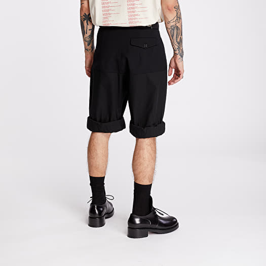 RAF SIMONS Wide Rolled Up Shorts Black | Footshop