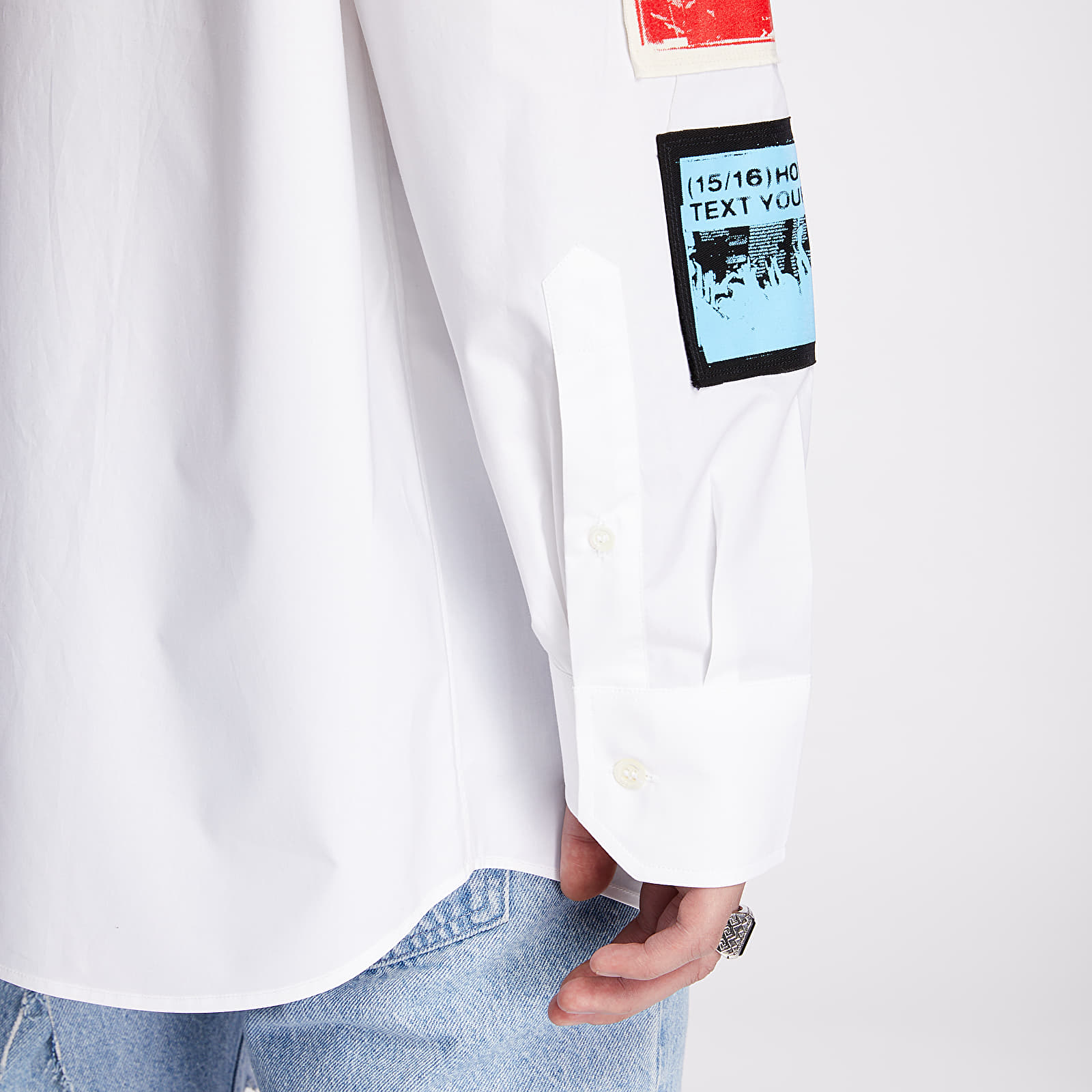 Košele RAF SIMONS Oversized Shirt White