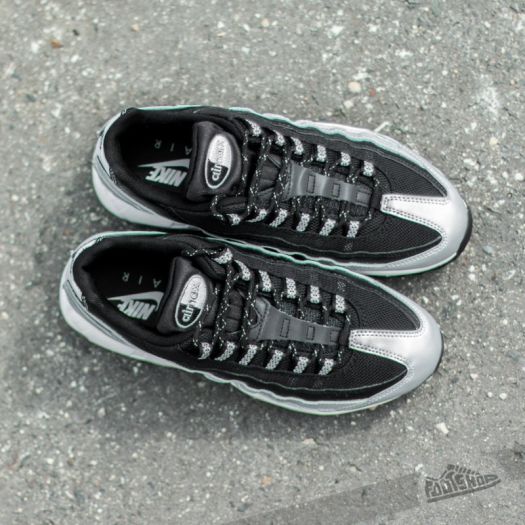 Air max '95 top womens metallic platinum/black-white