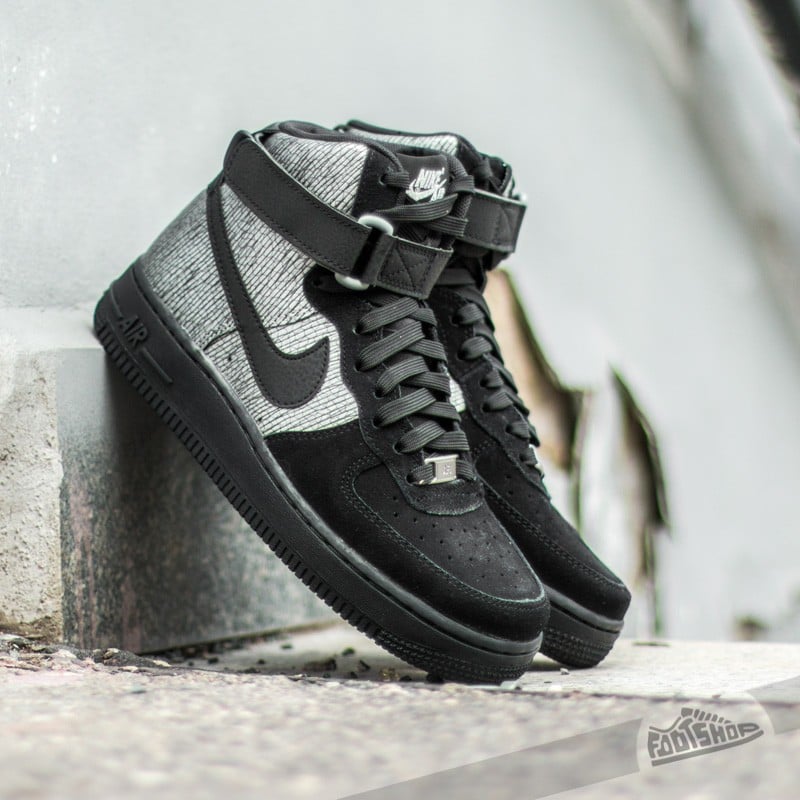 Nike air force 1 black and silver outlet