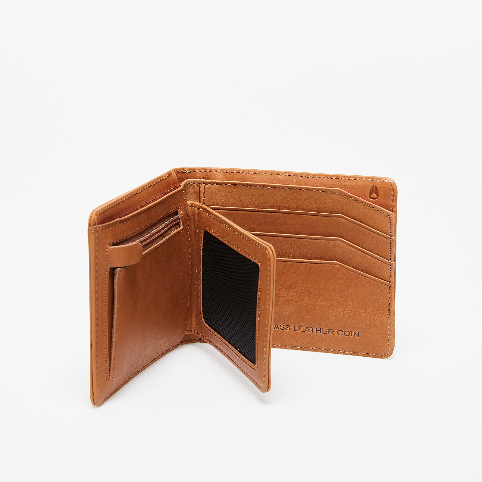 Portafogli Nixon Pass Leather Coin Saddle