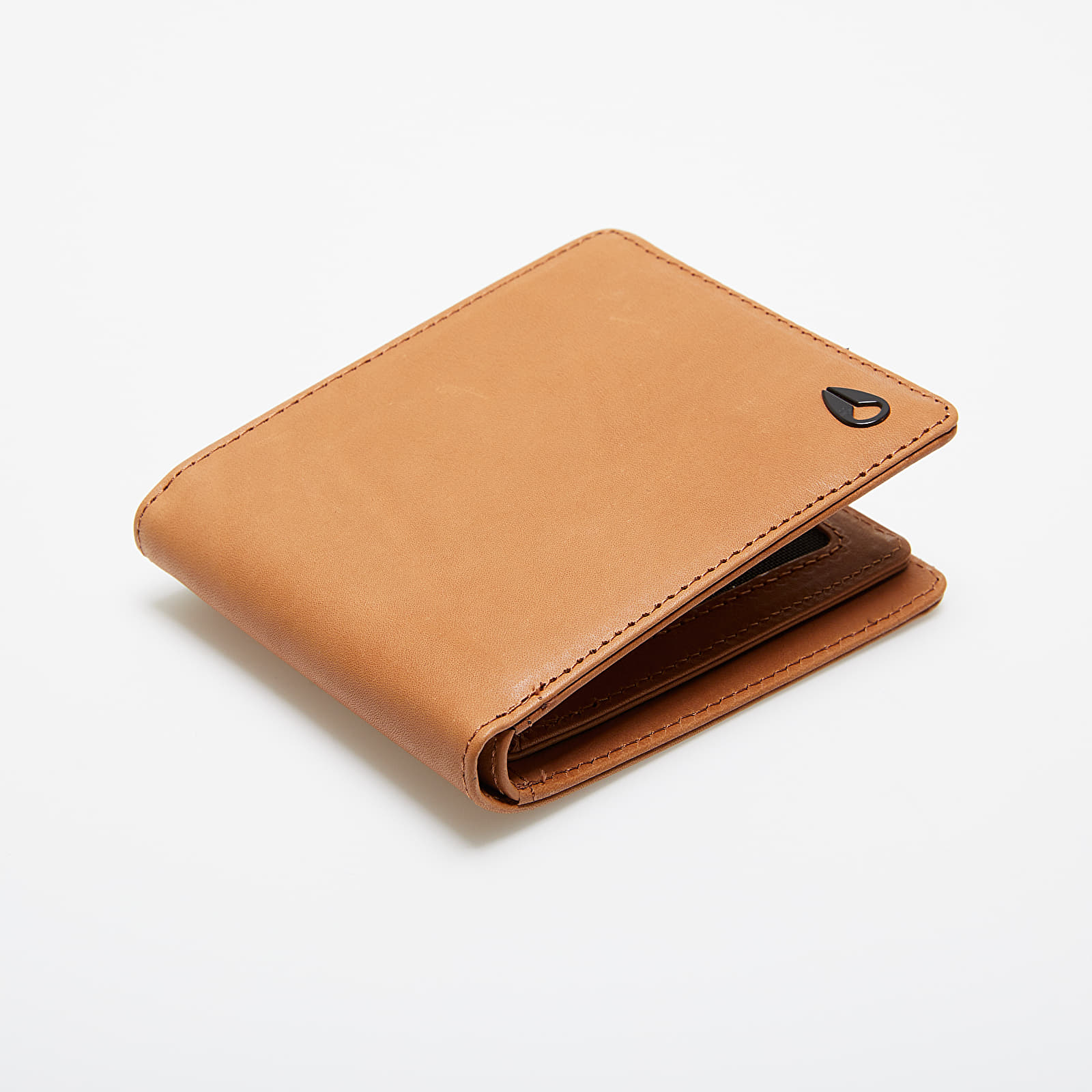Portafogli Nixon Pass Leather Coin Saddle