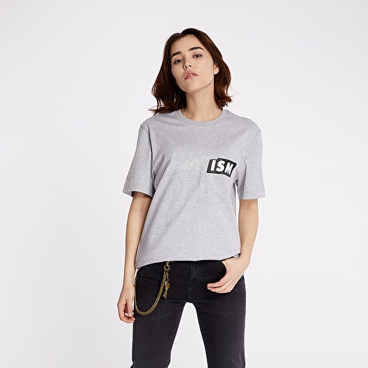 T shirts LACOSTE LIVE Lacostism Print Tee Grey Footshop