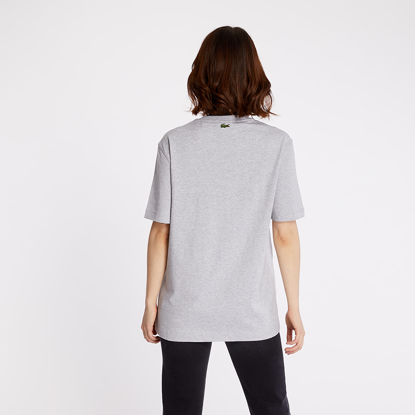 T-shirts LACOSTE LIVE Lacostism Print Tee Grey