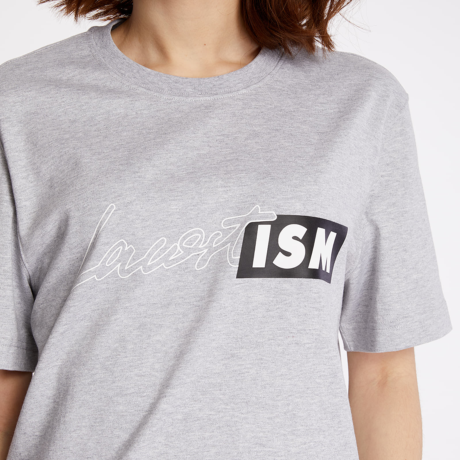 T-shirts LACOSTE LIVE Lacostism Print Tee Grey
