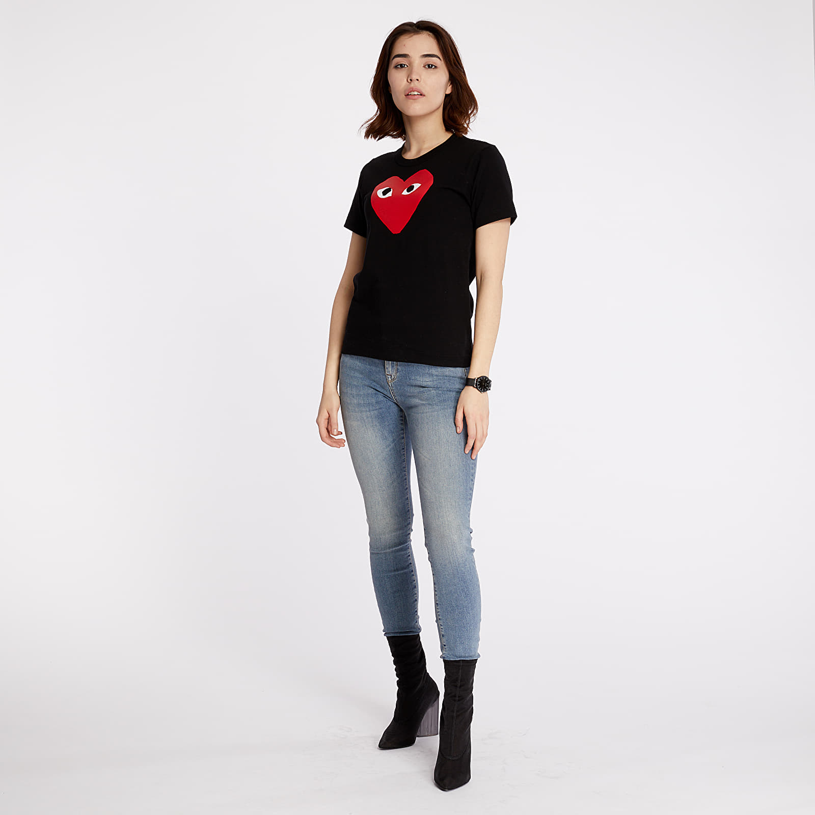 Trička Comme des Garçons PLAY Tee Black