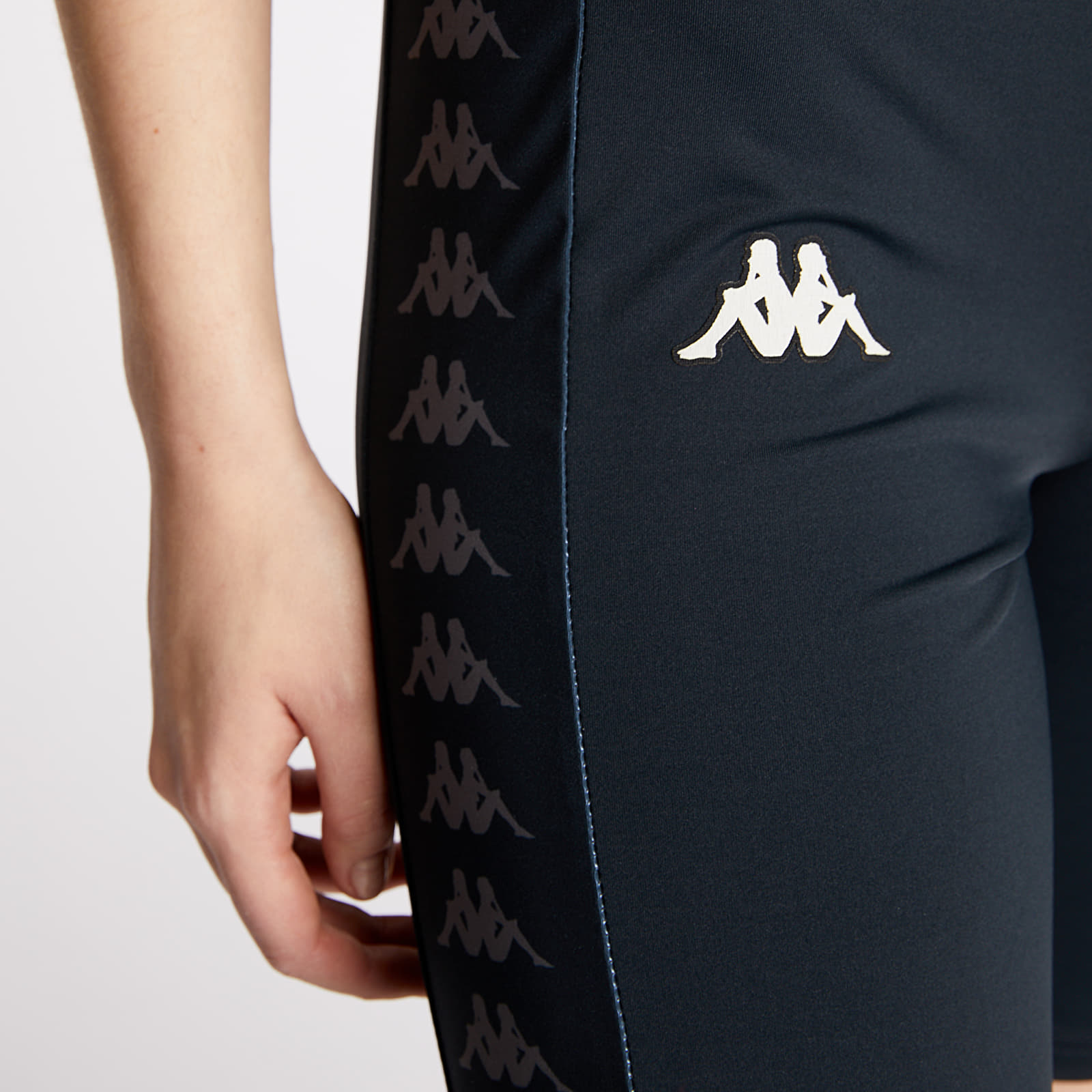 Shorts Kappa Side Stripe Logo Biker Shorts Black Footshop