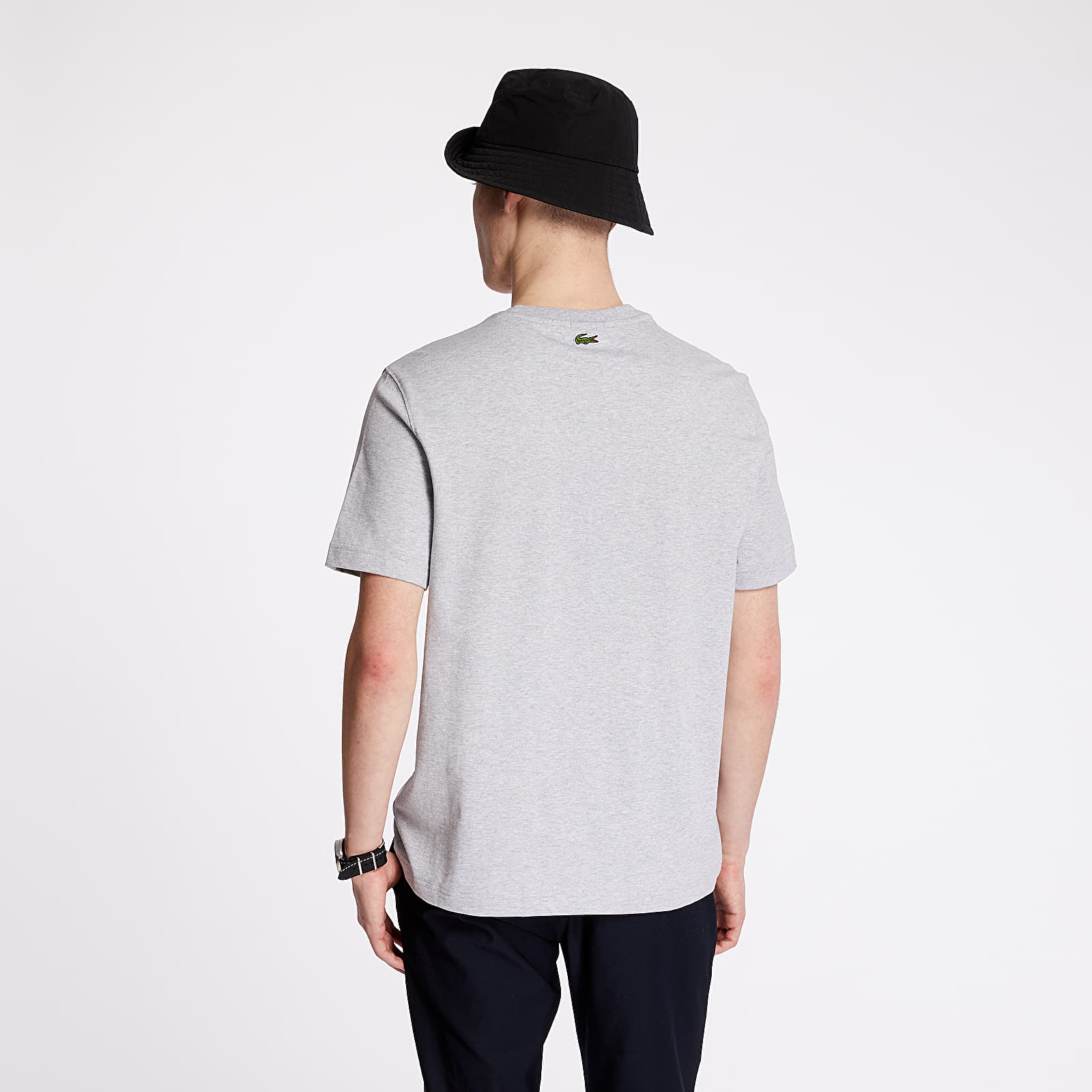 T-shirts LACOSTE LIVE Lacostism Print Tee Grey