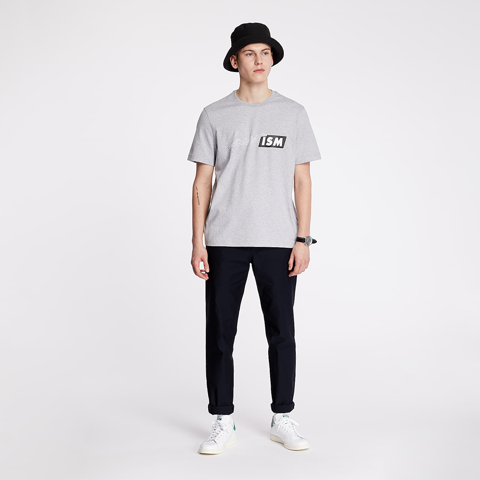 T-shirts LACOSTE LIVE Lacostism Print Tee Grey