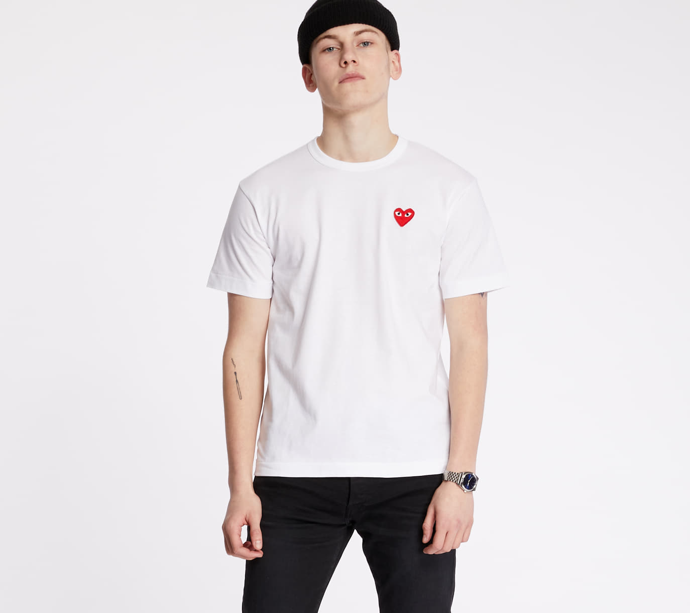 Comme Des Garçons Play Tricou Tee White Unisex Mic
