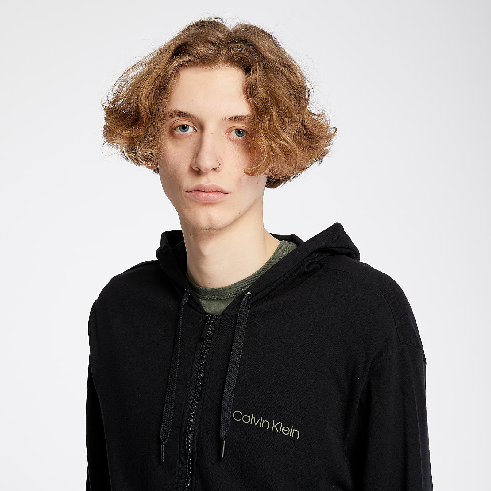 Black calvin klein shop zip hoodie