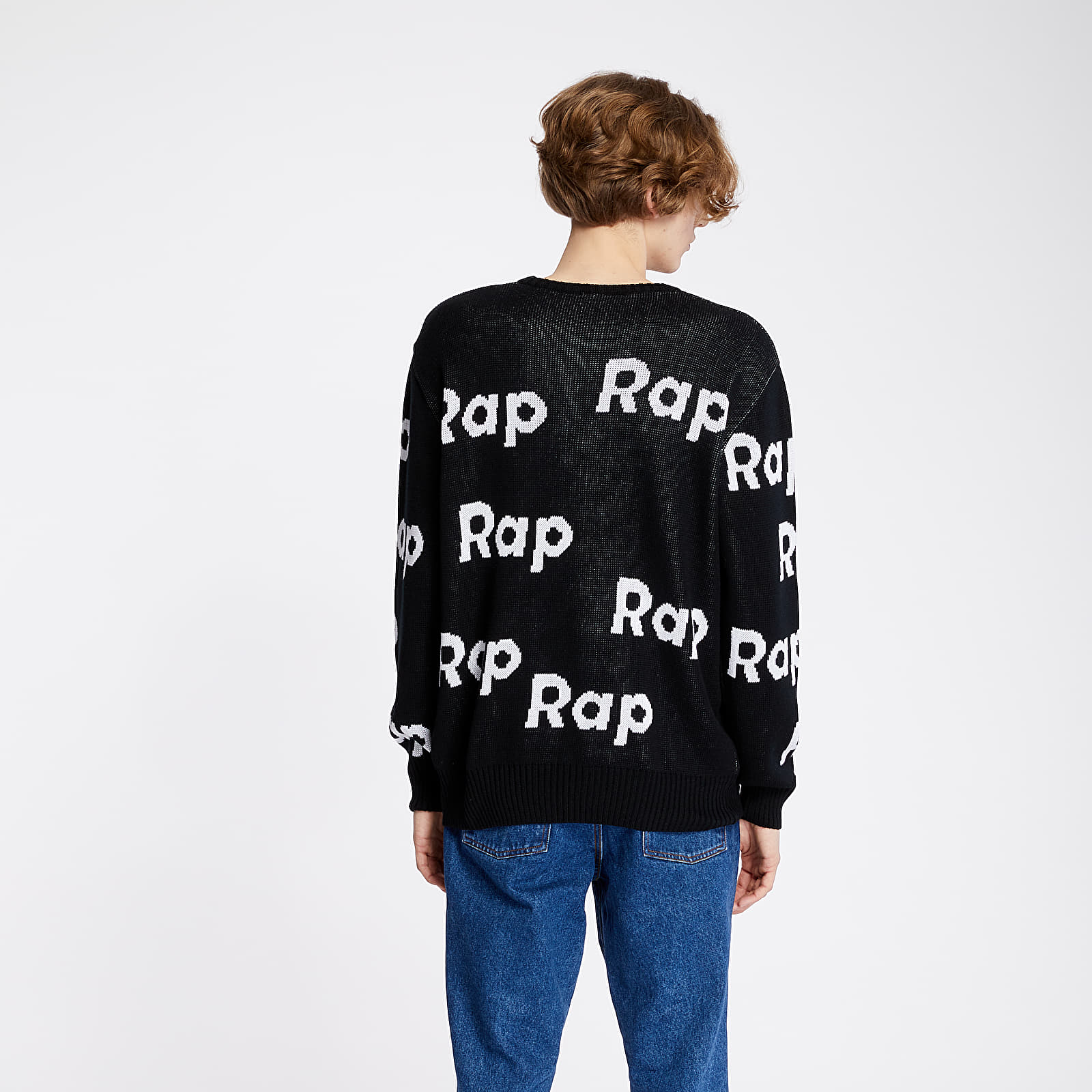 Svetry RAP Sweatshirt Black/ White