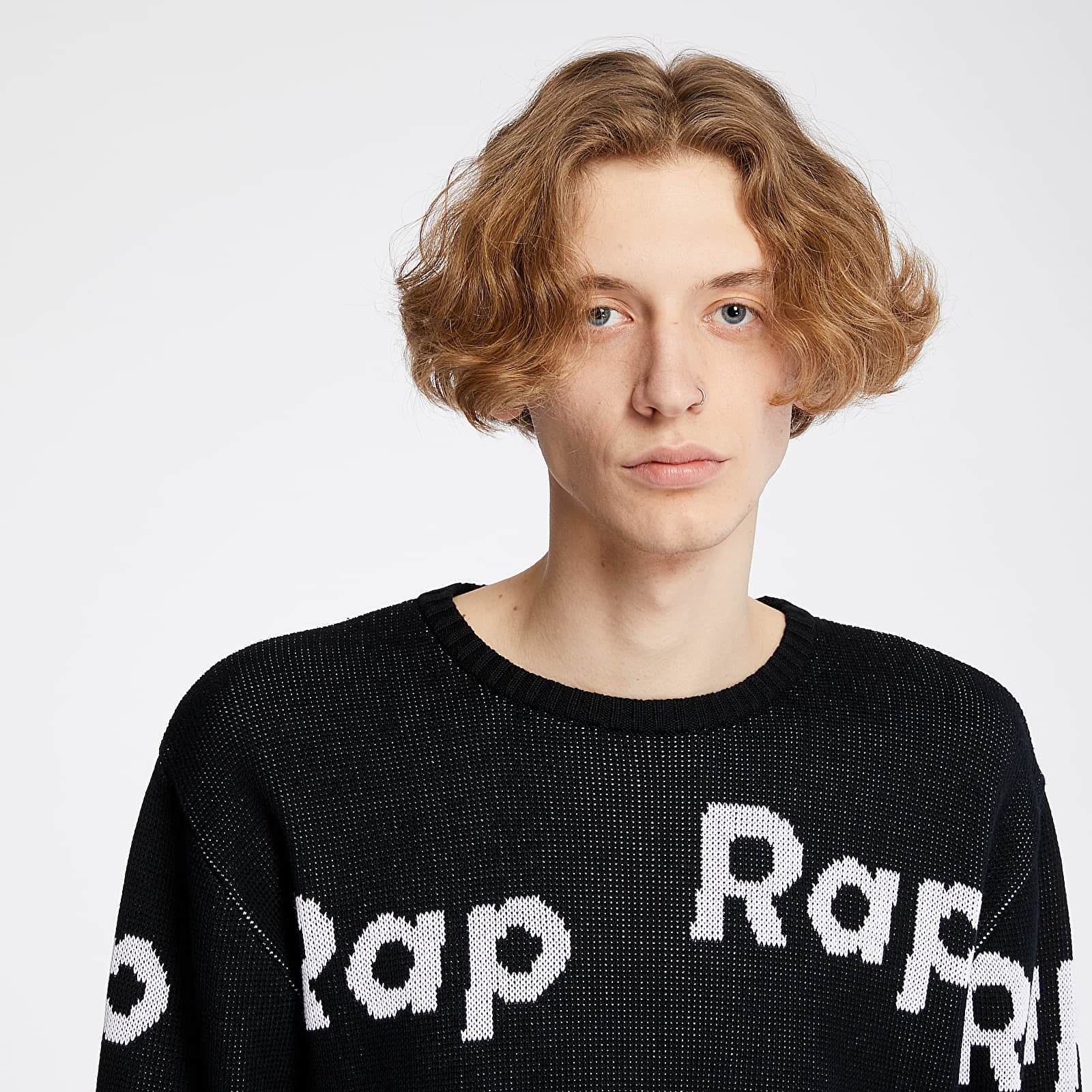 Svetry RAP Sweatshirt Black/ White