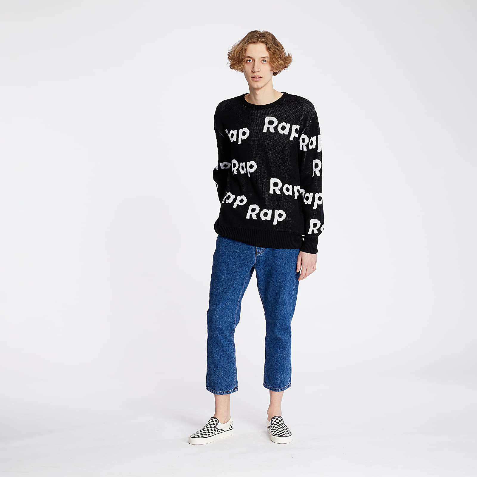 Svetry RAP Sweatshirt Black/ White
