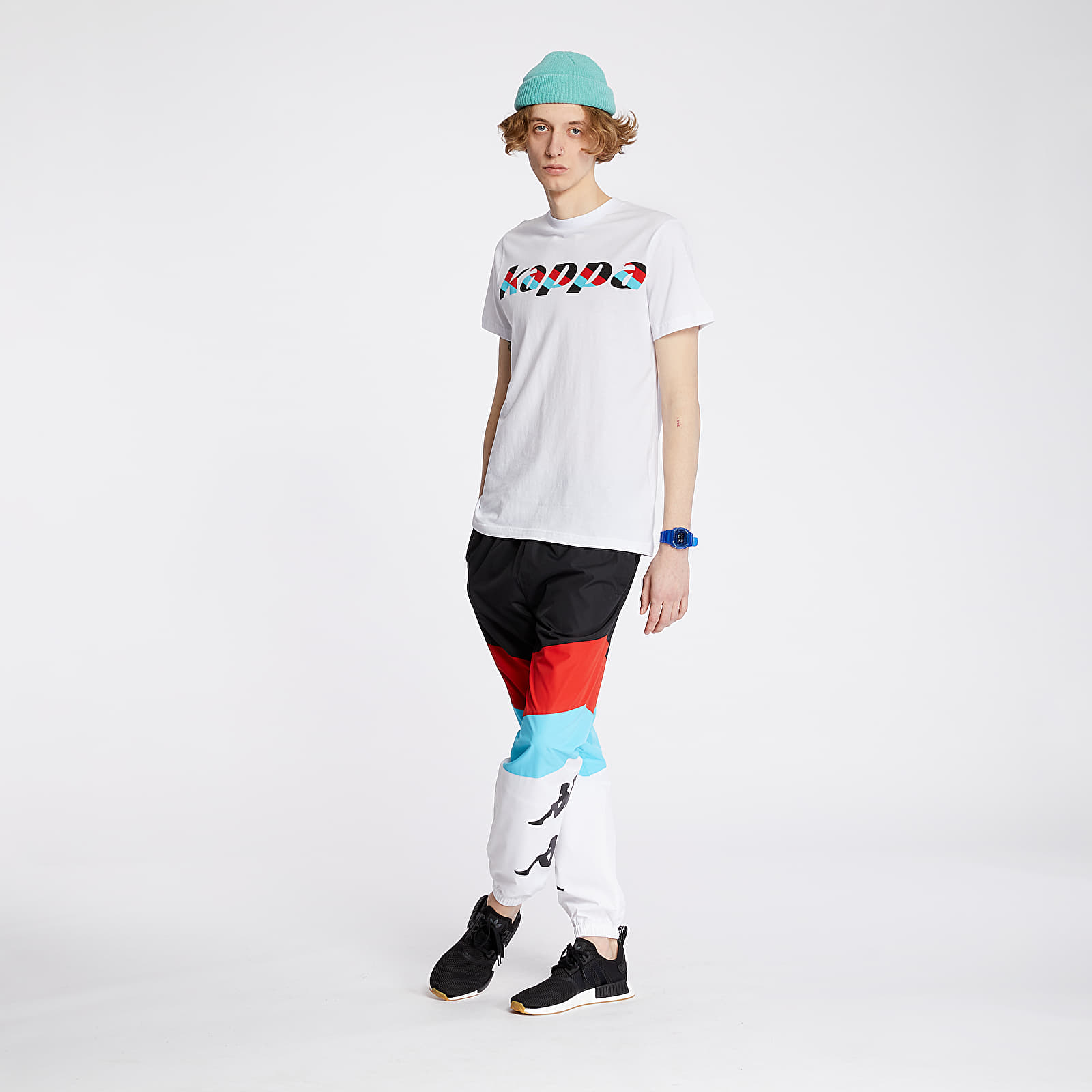 Pants Kappa Authentic Race Clovy Pants Black/ Red/ Turq/ White