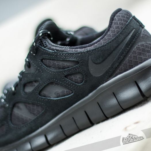 Mens nike free online run 2 black