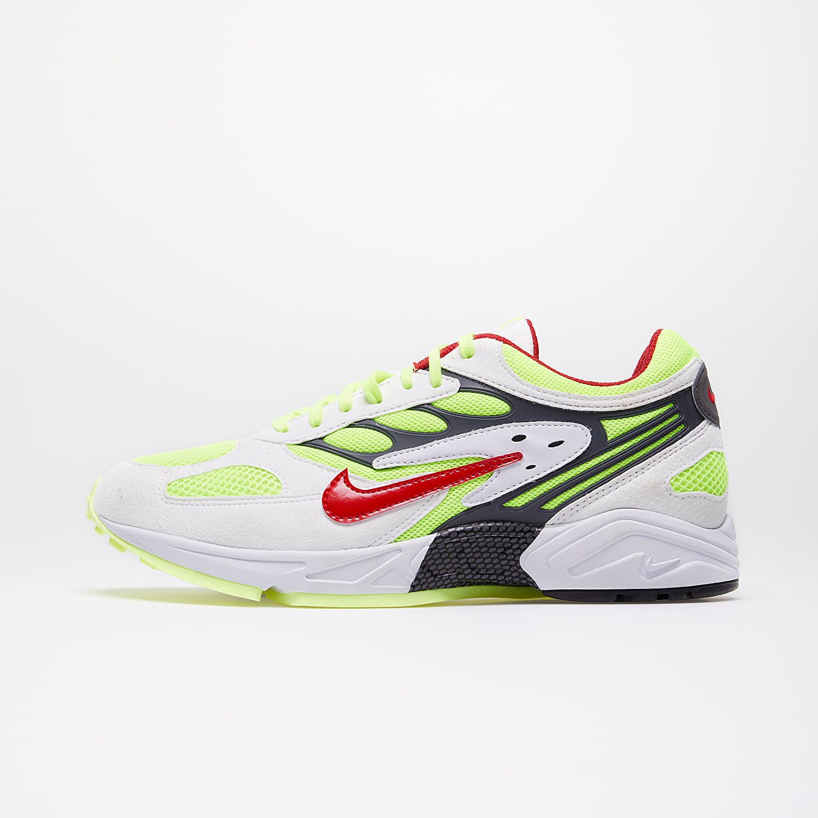 Herren Sneaker und Schuhe Nike Air Ghost Racer White/ Atom Red-Neon Yellow-Dark Grey