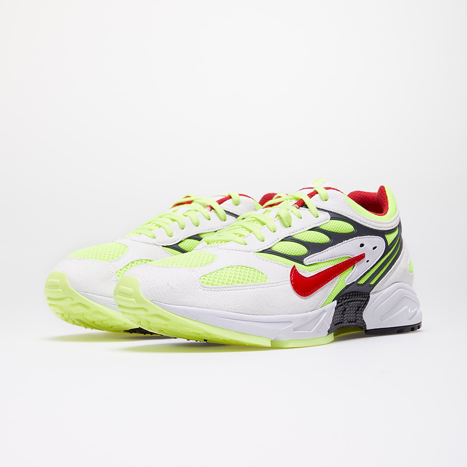 Men's shoes Nike Air Ghost Racer White/ Atom Red-Neon Yellow-Dark Grey