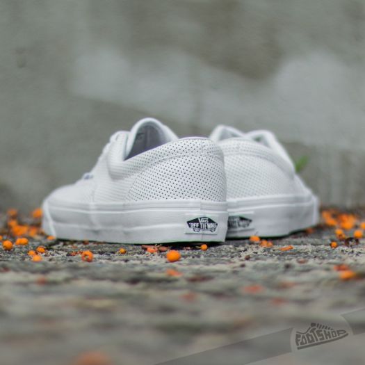 Vans white sale perforated leather