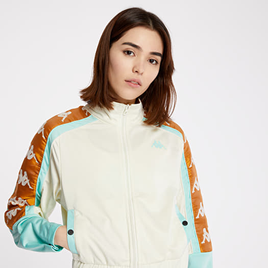 Hoodies and sweatshirts Kappa 222 Banda 10 Antey Track Jacket White Aqua Bronz Footshop