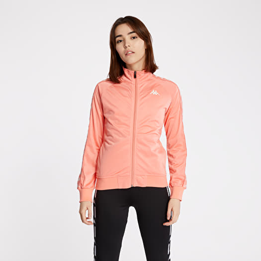 Hoodies and sweatshirts Kappa 222 Banda Wanniston Slim Track Jacket Pink White Footshop