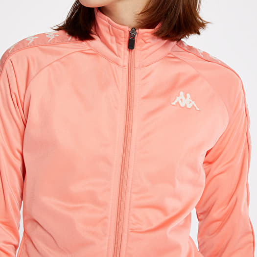 Hoodies and sweatshirts Kappa 222 Banda Wanniston Slim Track Jacket Pink White Footshop