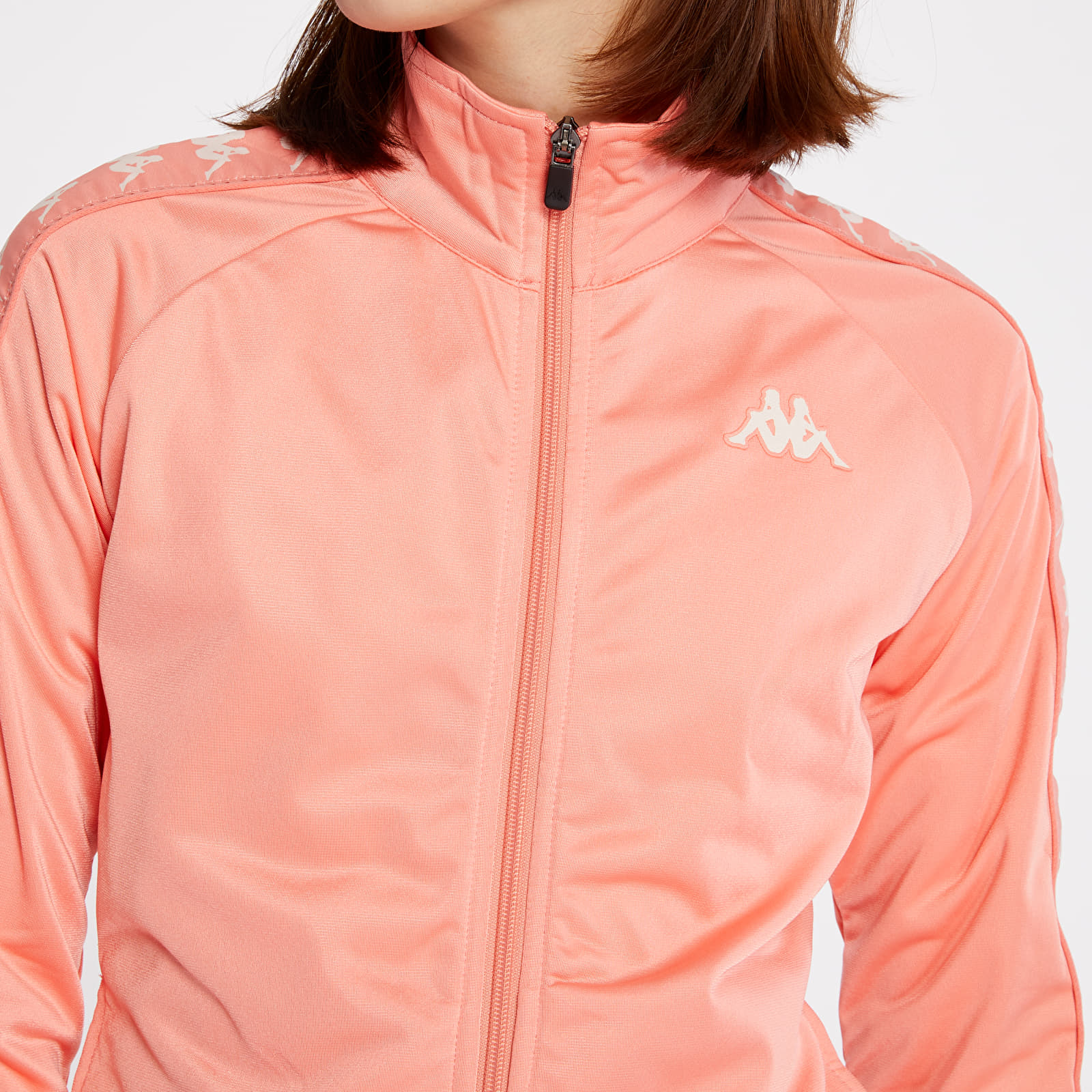 Hoodies and sweatshirts  Kappa 222 Banda Wanniston Slim Track Jacket Pink/ White