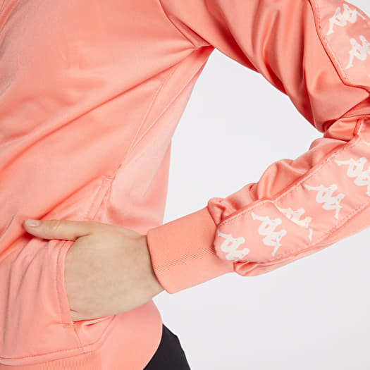 Hoodies and sweatshirts Kappa 222 Banda Wanniston Slim Track Jacket Pink White Footshop