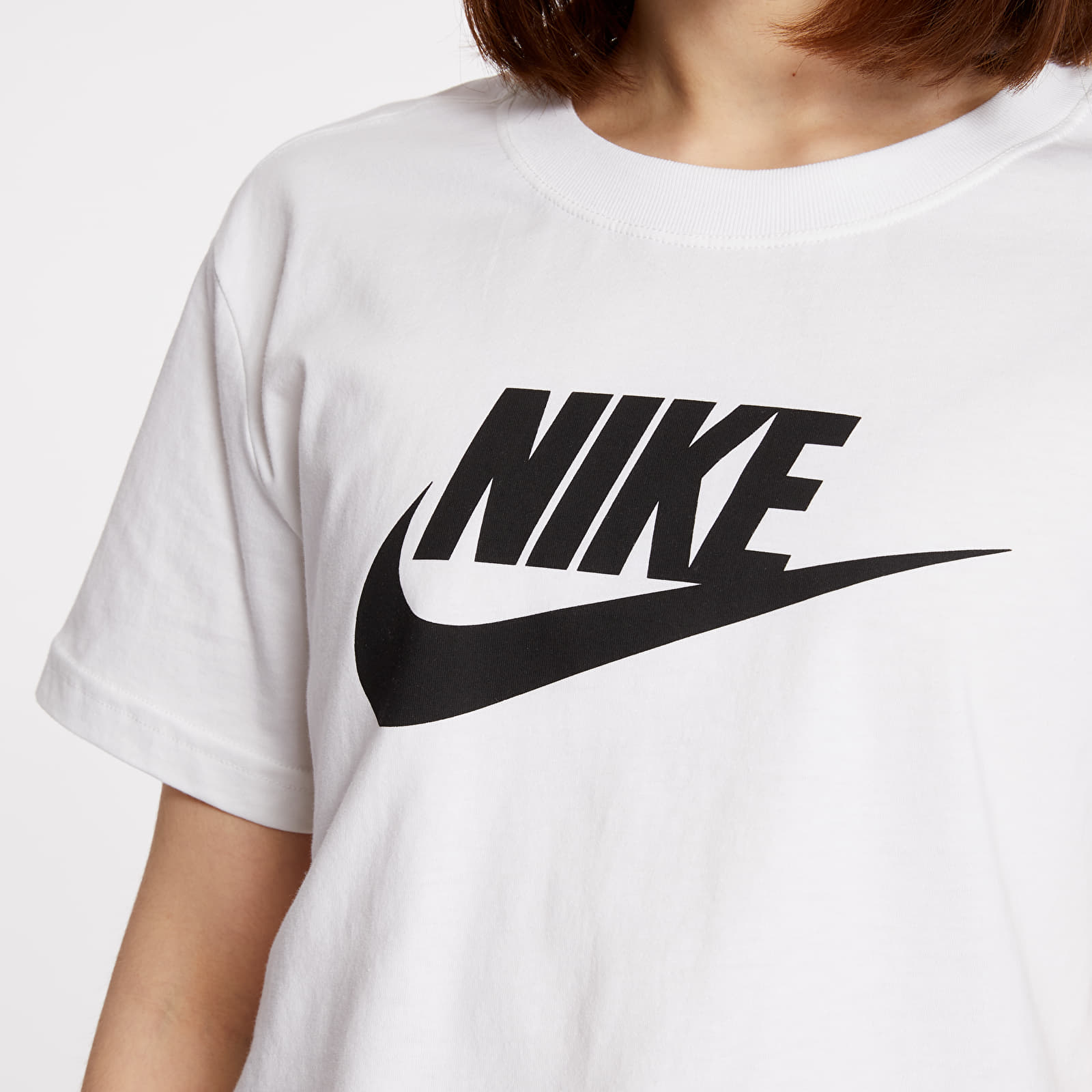 Pólók Nike Sportswear Essential Cropped Icon Future Tee White/ Black