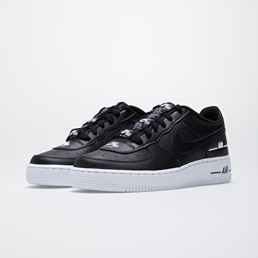 Air force 1 lv8 shoes black and white discount