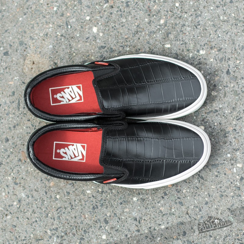 Vans slip on croco leather deals