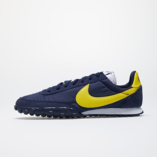 Men s shoes Nike Waffle Racer Obsidian Chrome Yellow White Footshop