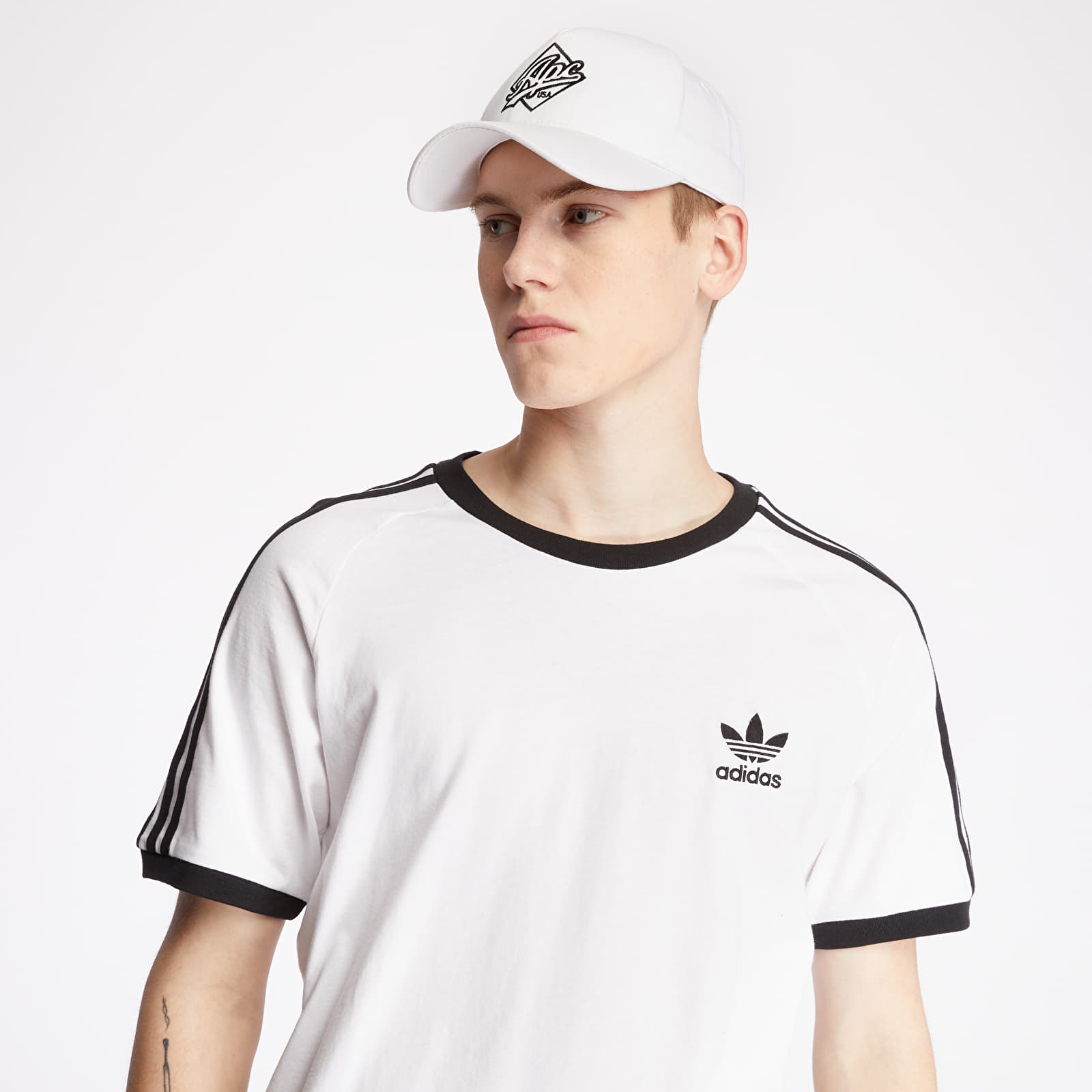 Pólók adidas 3-Stripes Tee White