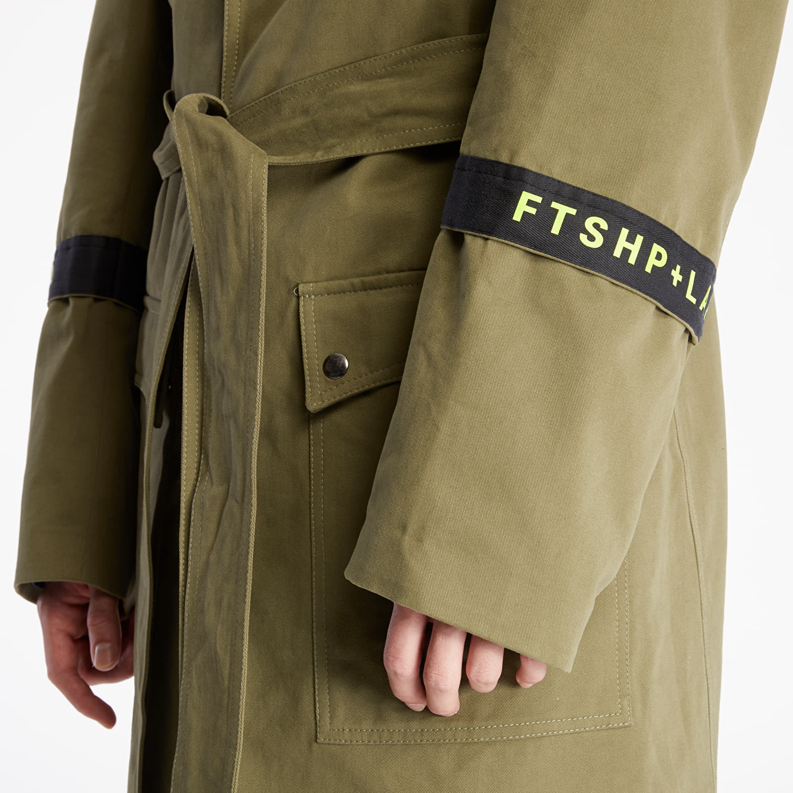 Kabáty FTSHP + LAFORMELA "No Season" Twill Long Coat Green