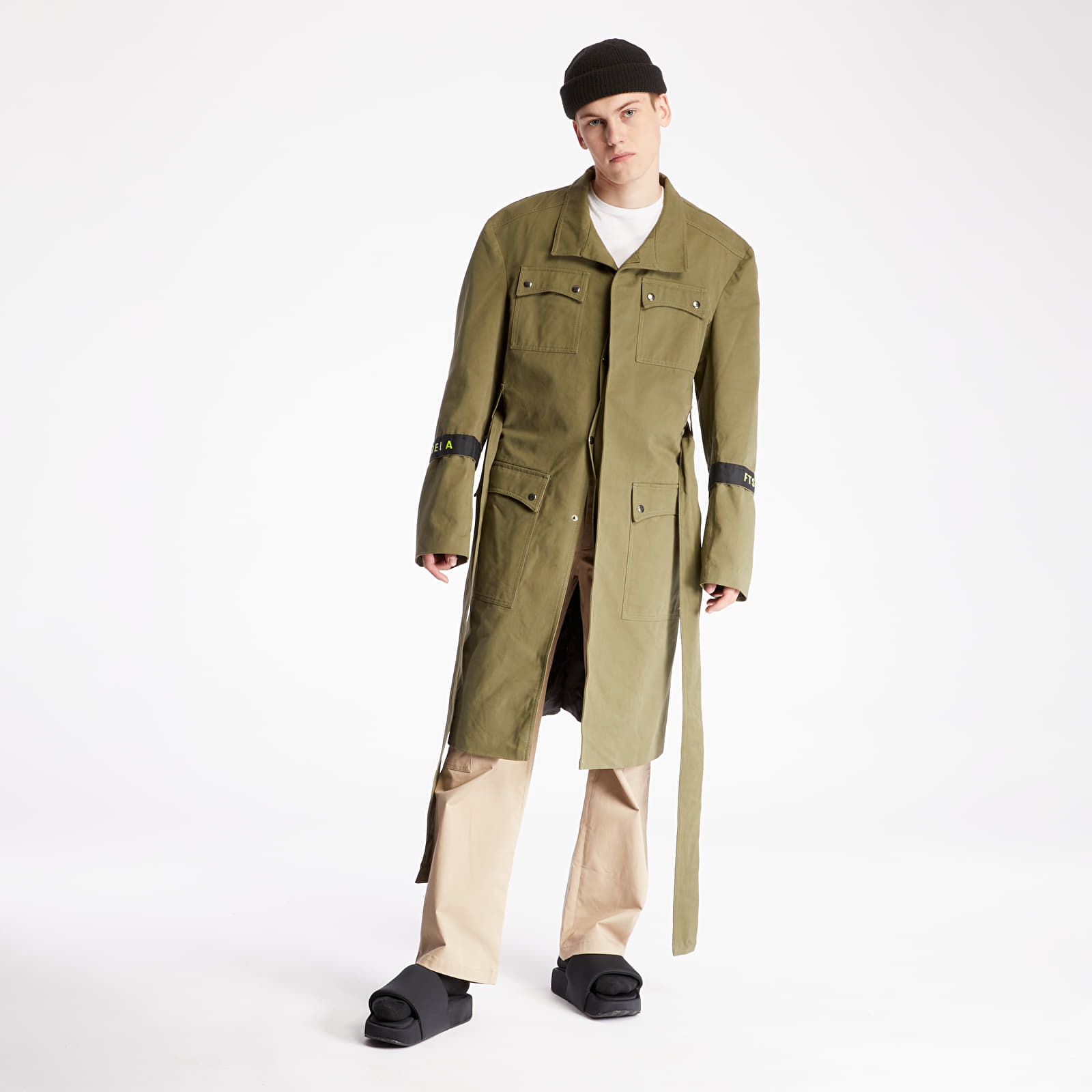 Kabáty FTSHP + LAFORMELA "No Season" Twill Long Coat Green